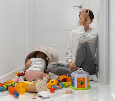 full-shot-mother-sitting-floor